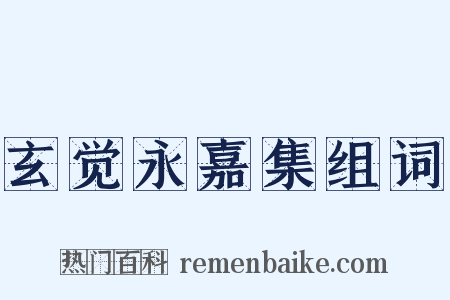 玄觉永嘉集组词是什么意思的图片